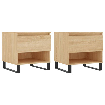 Salongbord Sofabord Sonoma Eik 2 stk 50x46x50 cm
