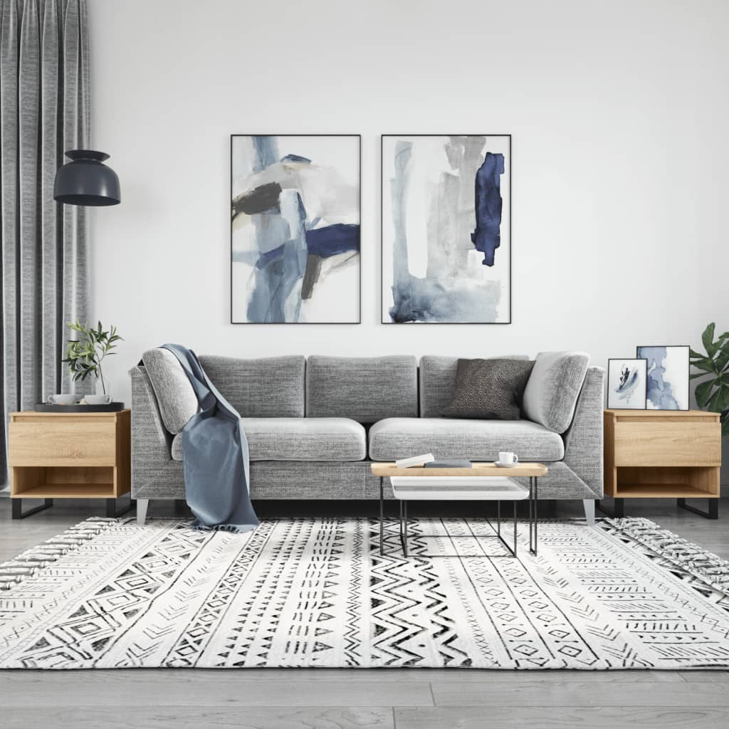 Salongbord Sofabord Sonoma Eik 2 stk 50x46x50 cm