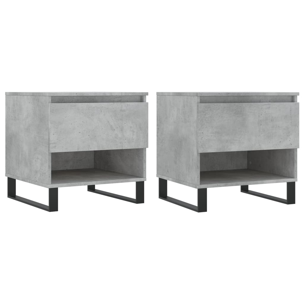 Salongbord Sofabord Betonggrå 2 stk 50x46x50 cm