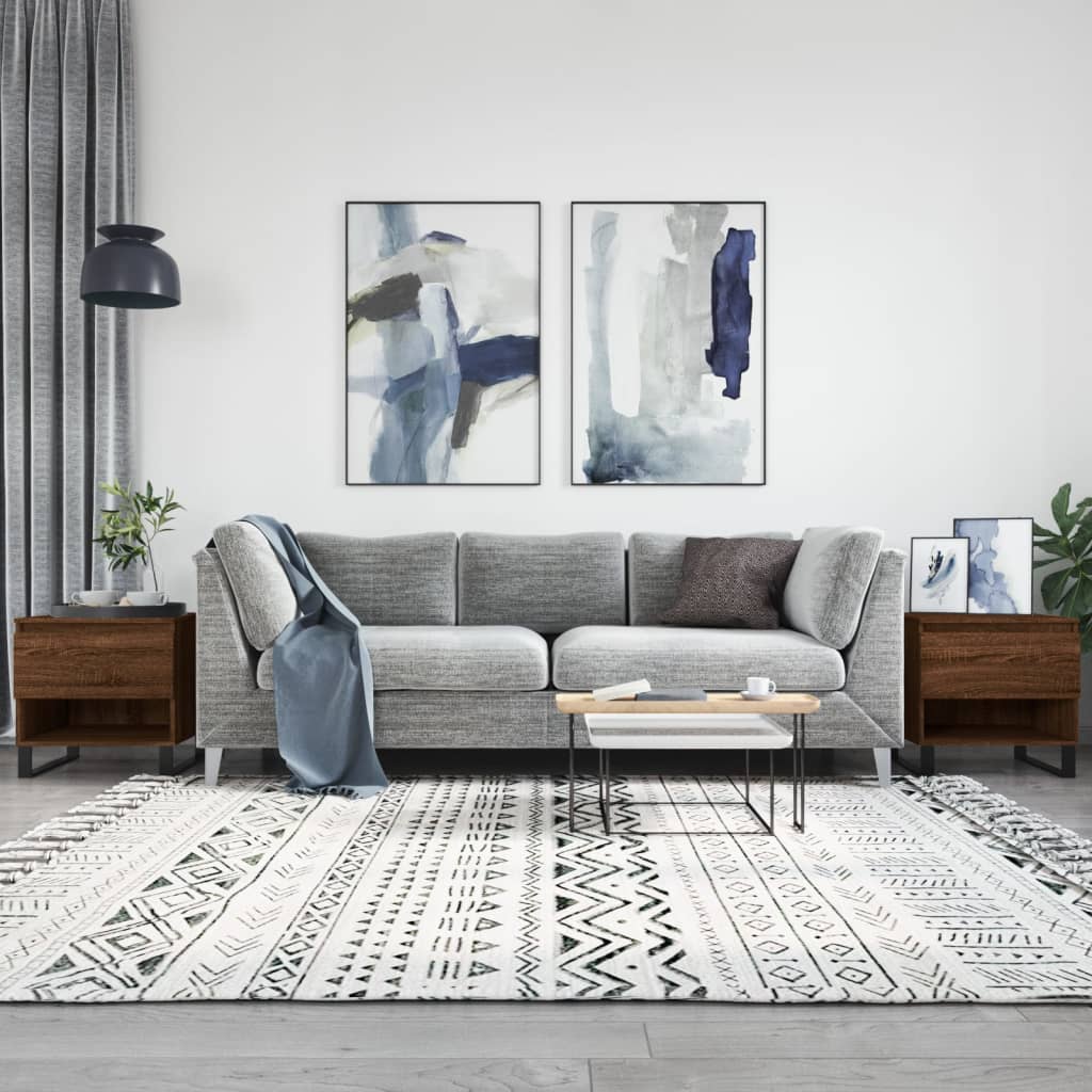 Salongbord Sofabord Brun Eik 2 stk 50x46x50 cm