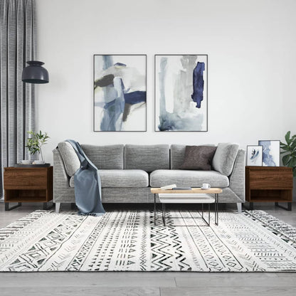 Salongbord Sofabord Brun Eik 2 stk 50x46x50 cm