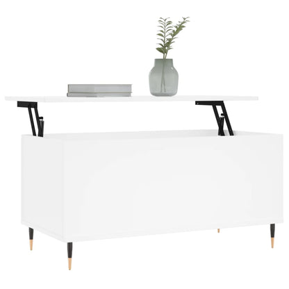 Salongbord Sofabord Hvit 90x44,5x45 cm