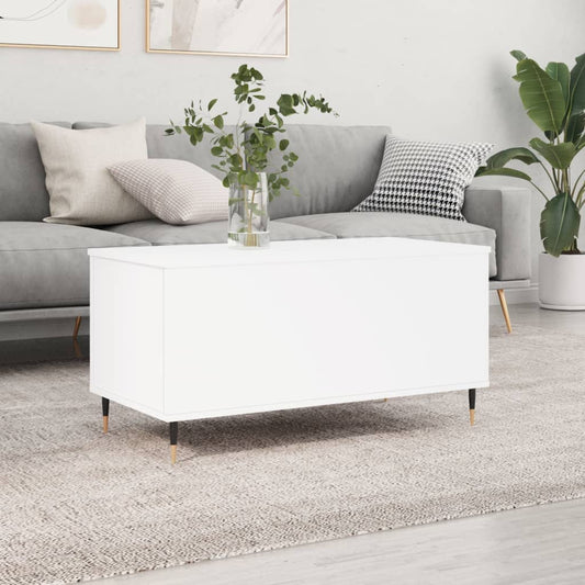 Salongbord Sofabord Hvit 90x44,5x45 cm