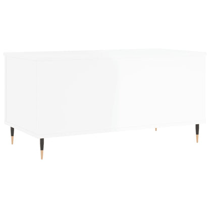 Salongbord Sofabord Høyglans Hvit 90x44,5x45 cm