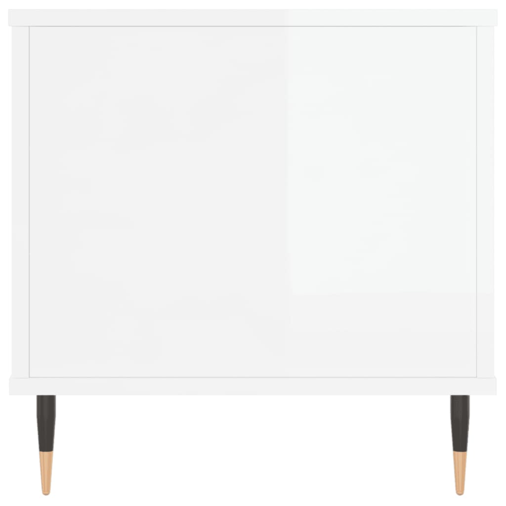 Salongbord Sofabord Høyglans Hvit 90x44,5x45 cm