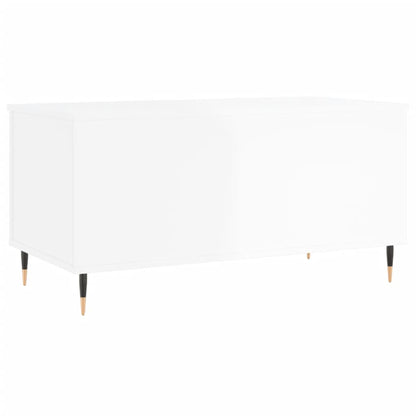 Salongbord Sofabord Høyglans Hvit 90x44,5x45 cm