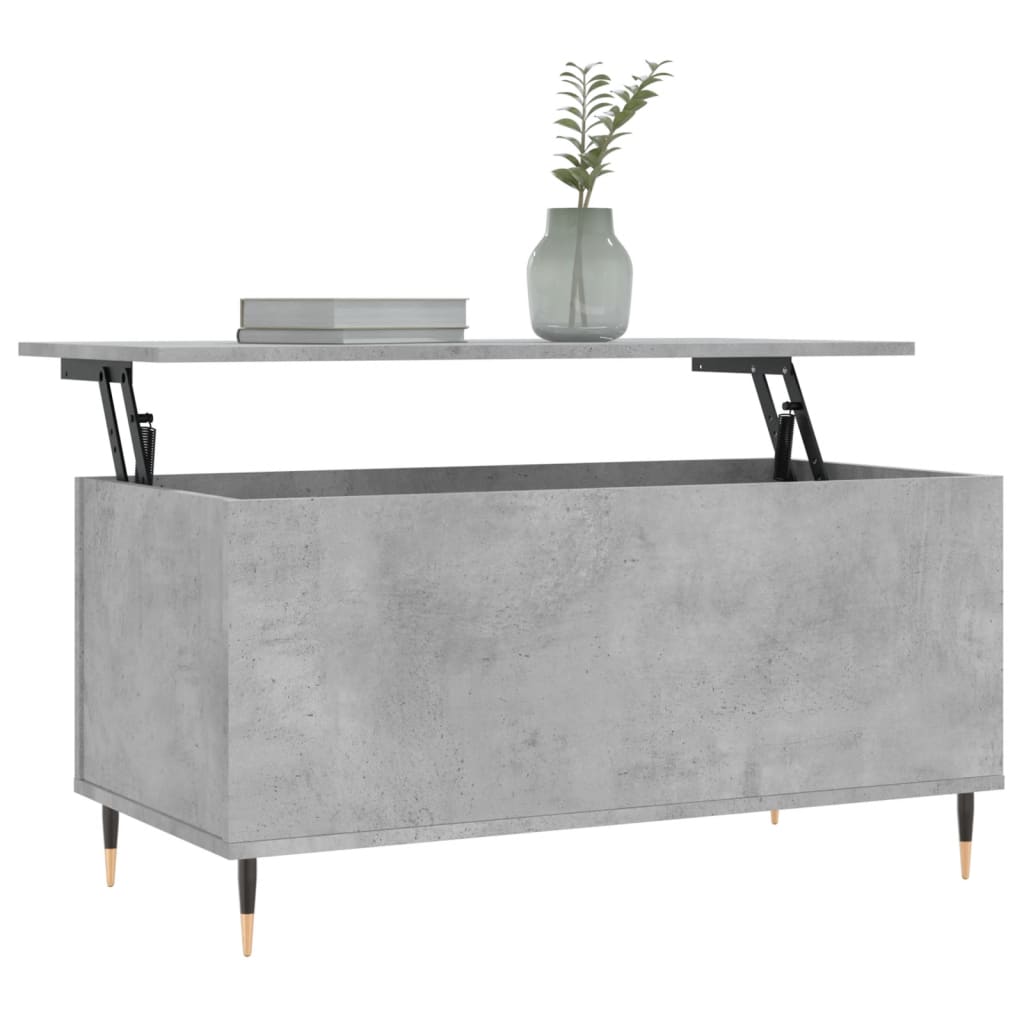 Salongbord Sofabord Betonggrå 90x44,5x45 cm