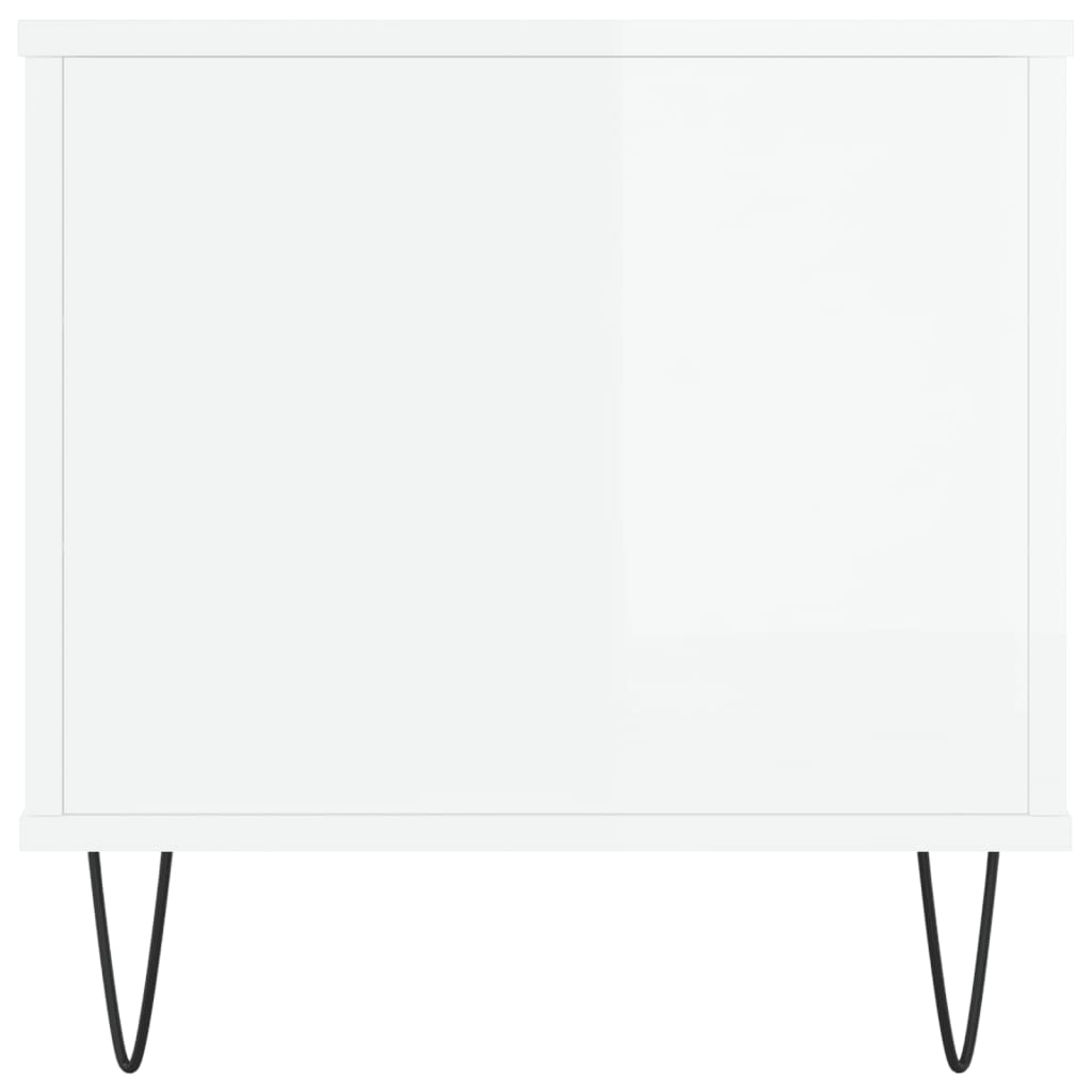 Salongbord Sofabord Høyglans Hvit 90x44,5x45 cm
