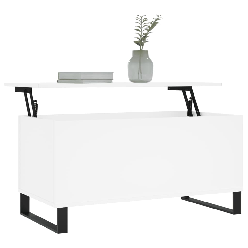 Salongbord Sofabord Hvit 90x44,5x45 cm