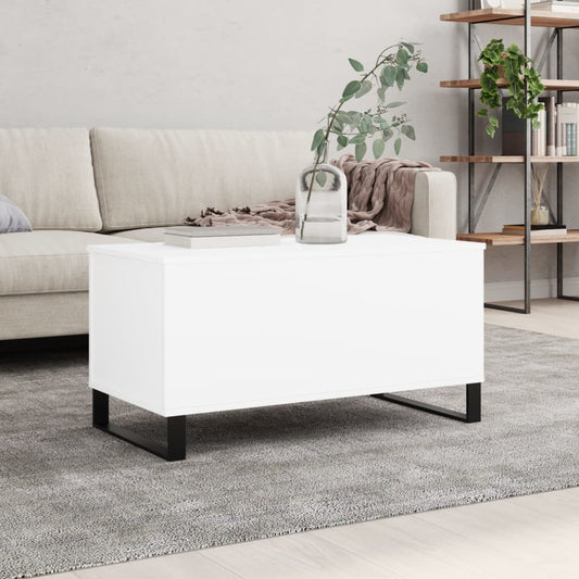 Salongbord Sofabord Hvit 90x44,5x45 cm