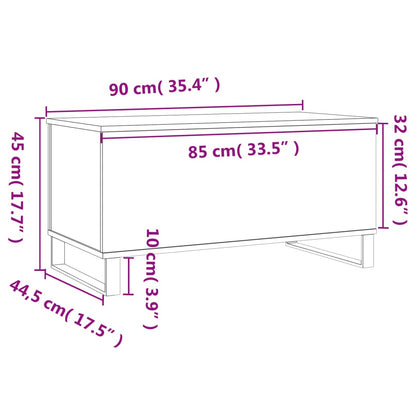 Salongbord Sofabord Brun Eik 90x44,5x45 cm