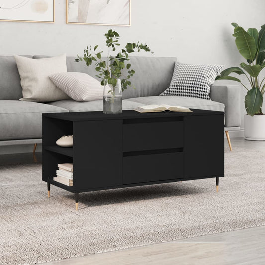 Salongbord Sofabord Svart 102x44,5x50 cm
