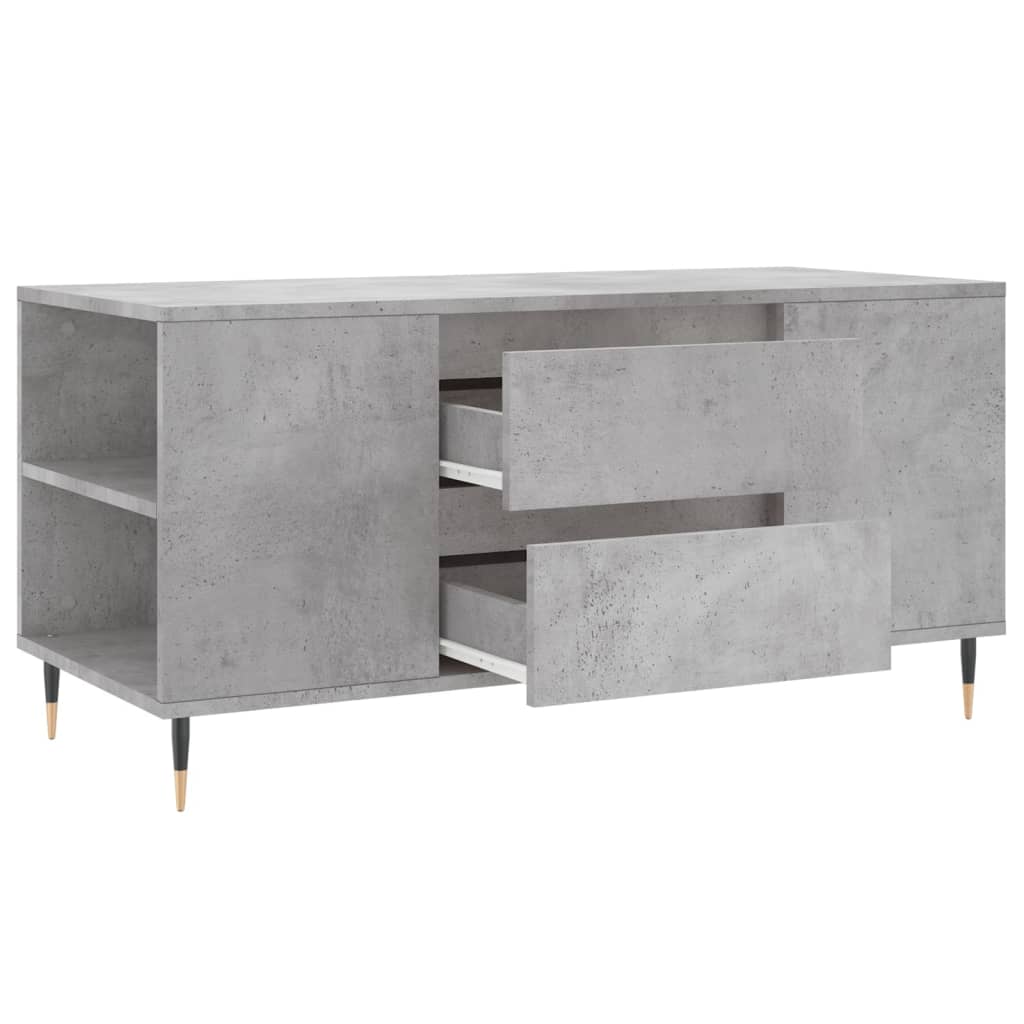 Salongbord Sofabord Betonggrå 102x44,5x50 cm