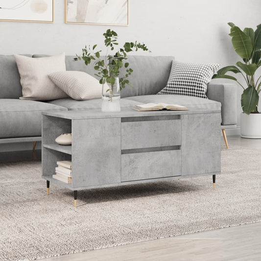 Salongbord Sofabord Betonggrå 102x44,5x50 cm