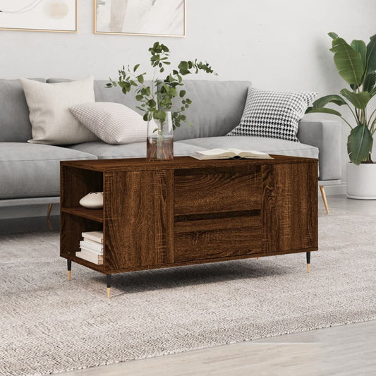 Salongbord Sofabord Brun Eik 102x44,5x50 cm