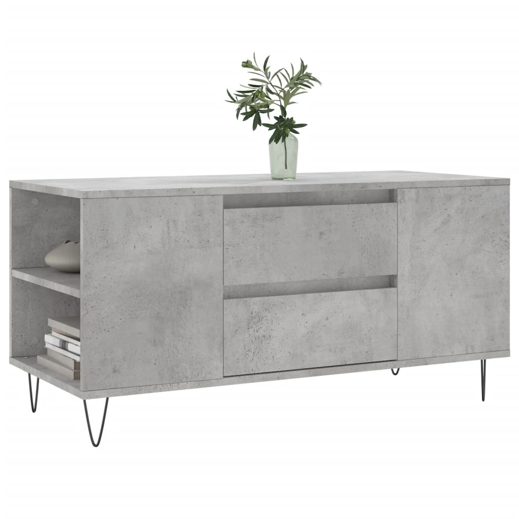 Salongbord Sofabord Betonggrå 102x44,5x50 cm