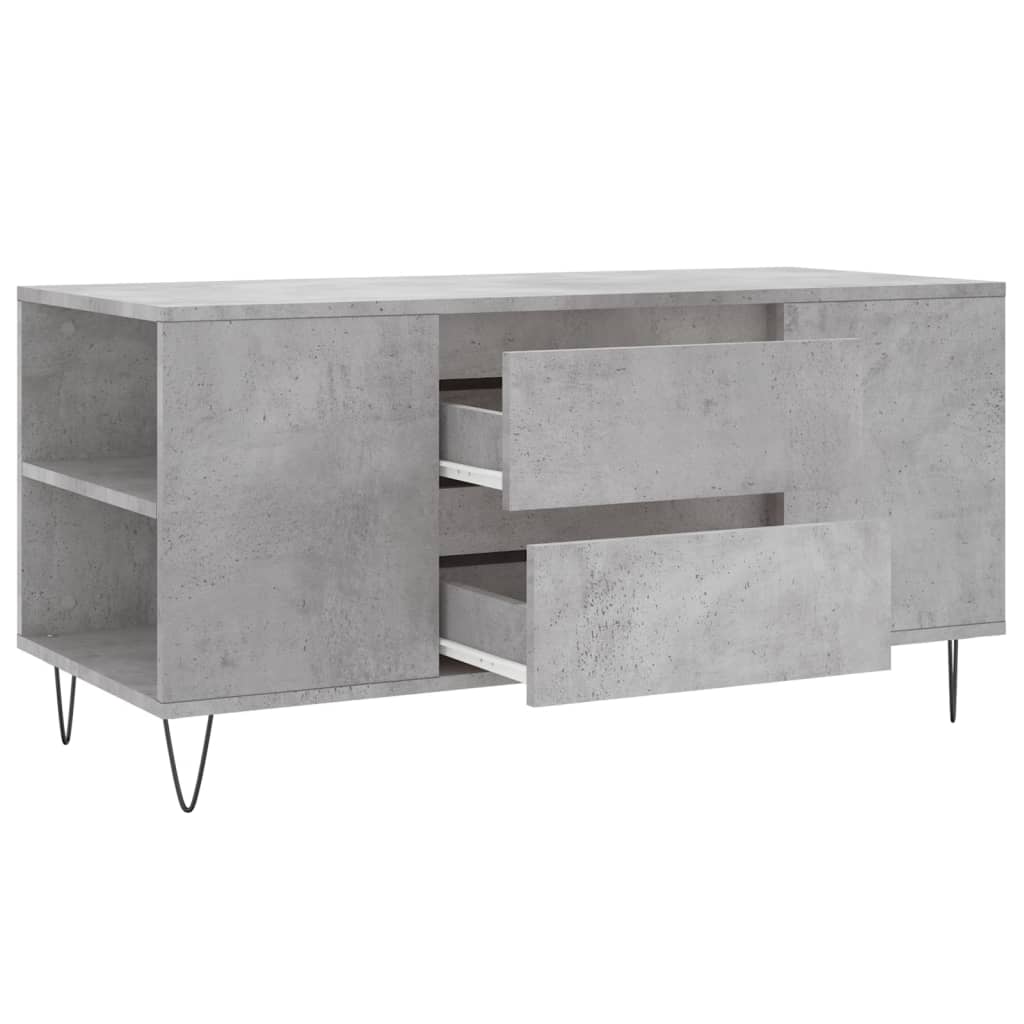 Salongbord Sofabord Betonggrå 102x44,5x50 cm