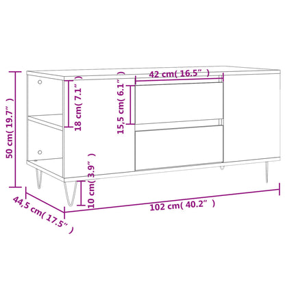 Salongbord Sofabord Betonggrå 102x44,5x50 cm