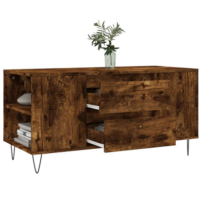 Salongbord Sofabord Røkt Eik 102x44,5x50 cm