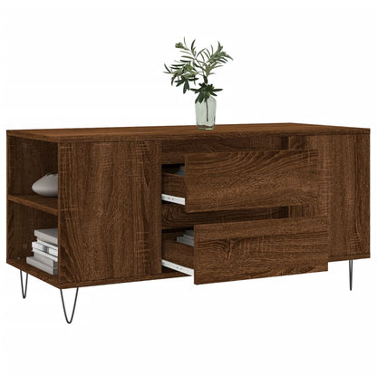 Salongbord Sofabord Brun Eik 102x44,5x50 cm