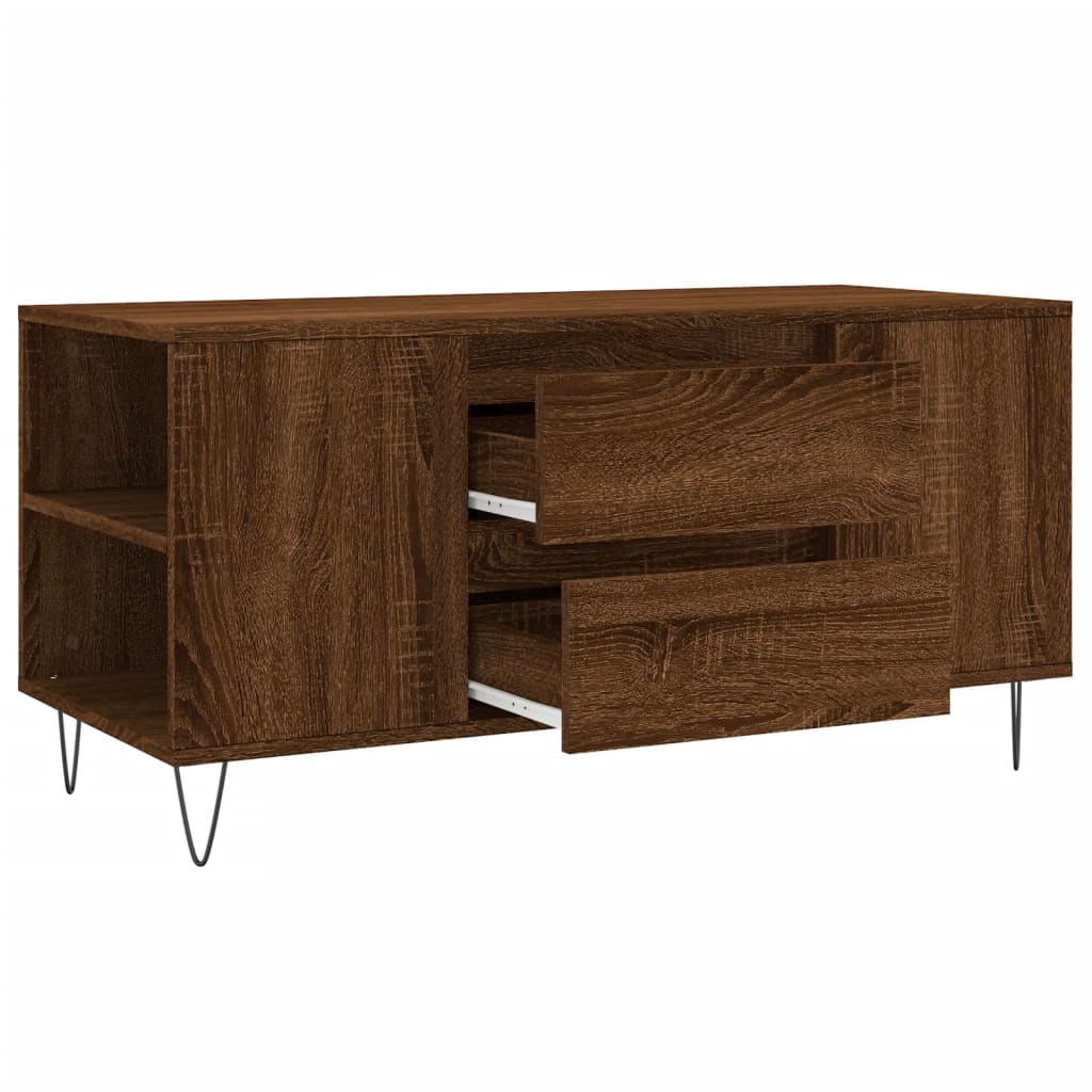 Salongbord Sofabord Brun Eik 102x44,5x50 cm