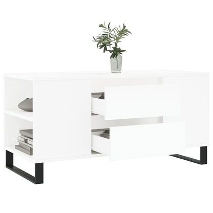 Salongbord Sofabord Hvit 102x44,5x50 cm