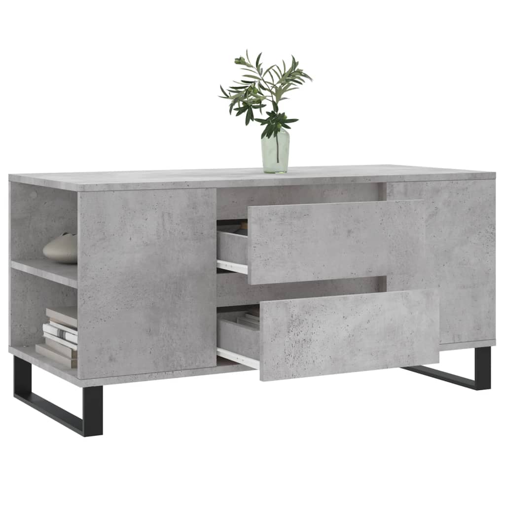 Salongbord Sofabord Betonggrå 102x44,5x50 cm