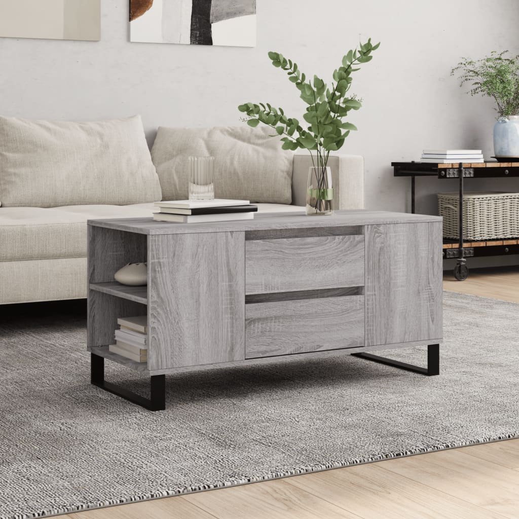 Salongbord Sofabord Sonoma Grå 102x44,5x50 cm