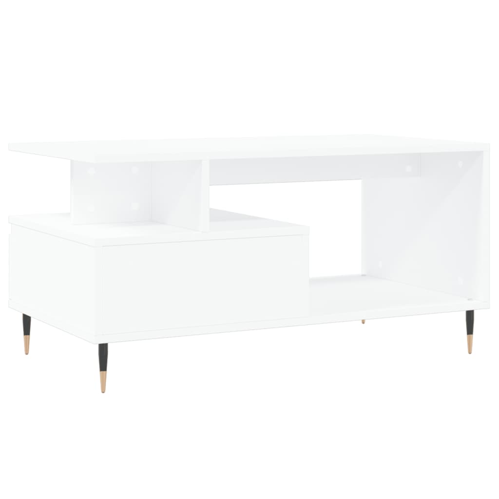 Salongbord Sofabord Hvit 90x49x45 cm