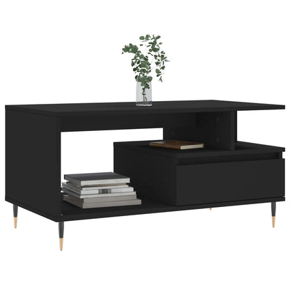 Salongbord Sofabord Svart 90x49x45 cm