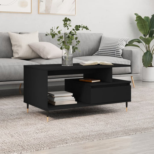 Salongbord Sofabord Svart 90x49x45 cm