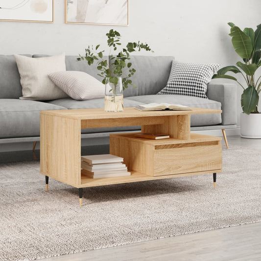 Salongbord Sofabord Sonoma Eik 90x49x45 cm