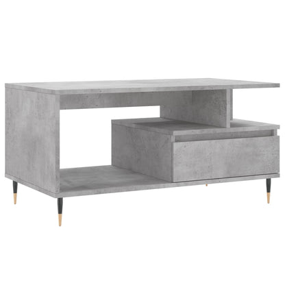 Salongbord Sofabord Betonggrå 90x49x45 cm