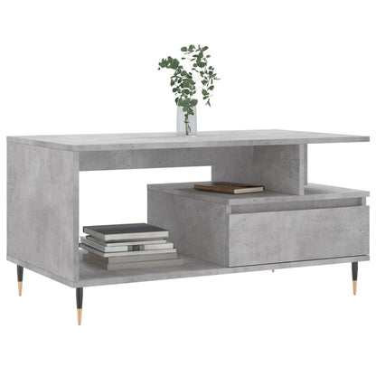 Salongbord Sofabord Betonggrå 90x49x45 cm