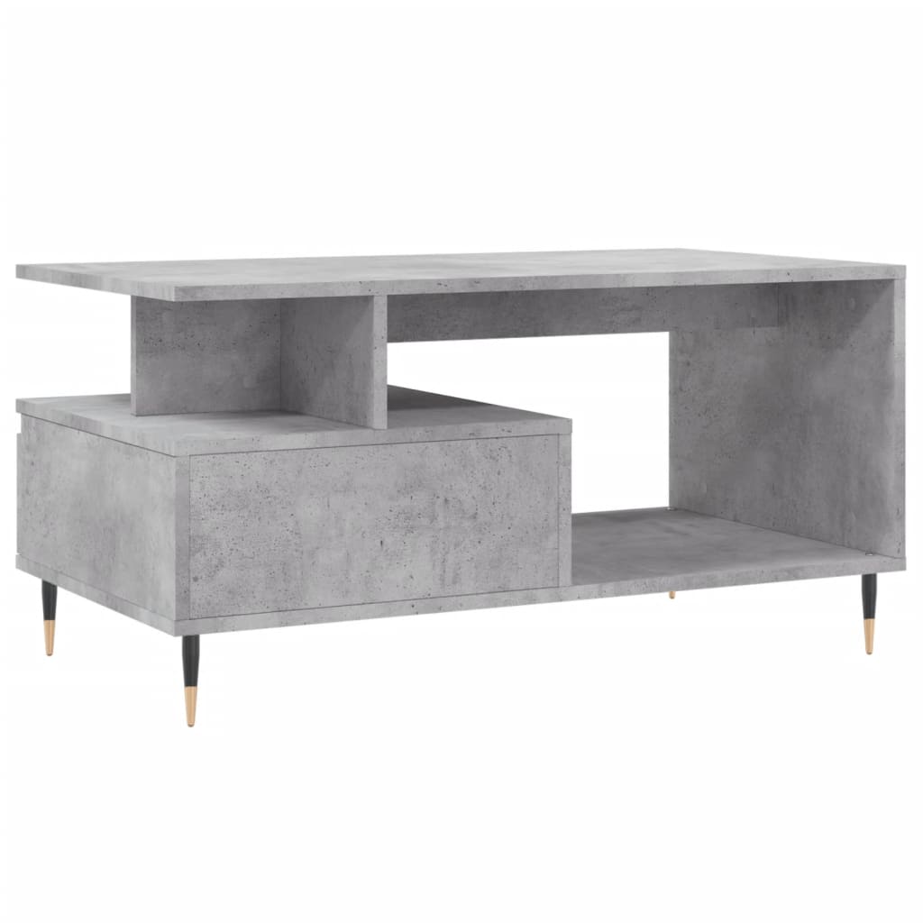Salongbord Sofabord Betonggrå 90x49x45 cm