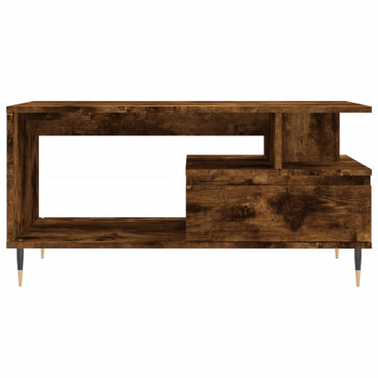 Salongbord Sofabord Røkt Eik 90x49x45 cm