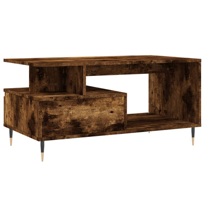 Salongbord Sofabord Røkt Eik 90x49x45 cm