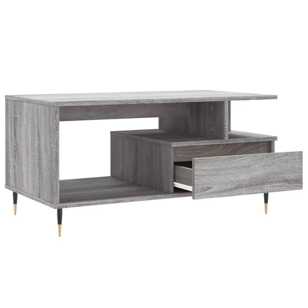 Salongbord Sofabord Sonoma Grå 90x49x45 cm
