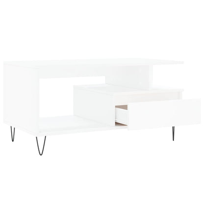 Salongbord Sofabord Hvit 90x49x45 cm