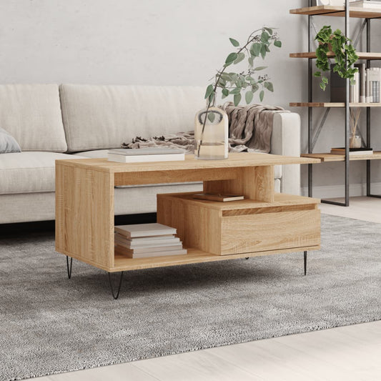 Salongbord Sofabord Sonoma Eik 90x49x45 cm