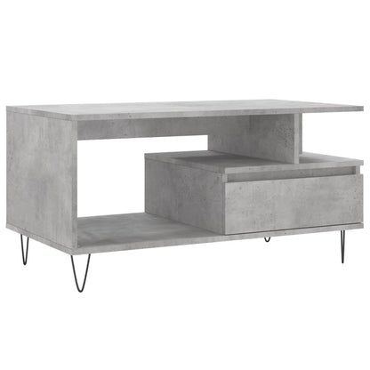 Salongbord Sofabord Betonggrå 90x49x45 cm