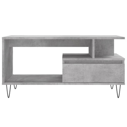 Salongbord Sofabord Betonggrå 90x49x45 cm