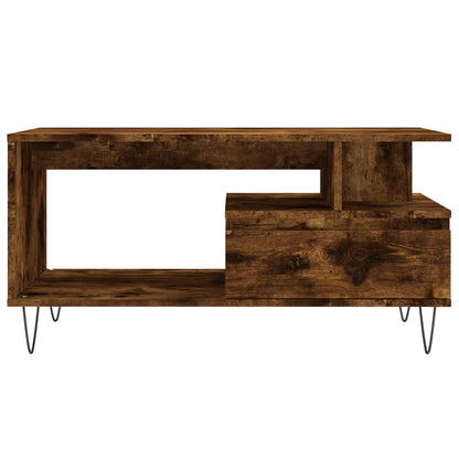 Salongbord Sofabord Røkt Eik 90x49x45 cm