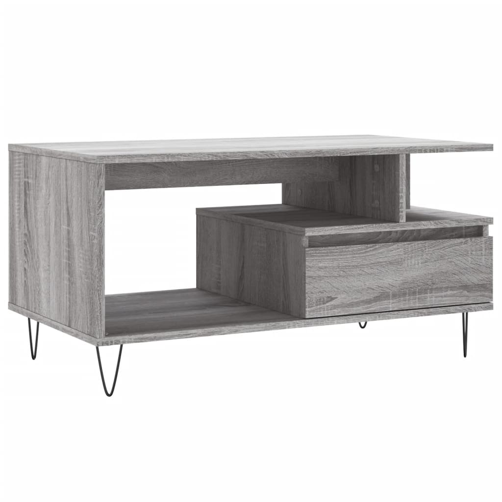 Salongbord Sofabord Sonoma Grå 90x49x45 cm