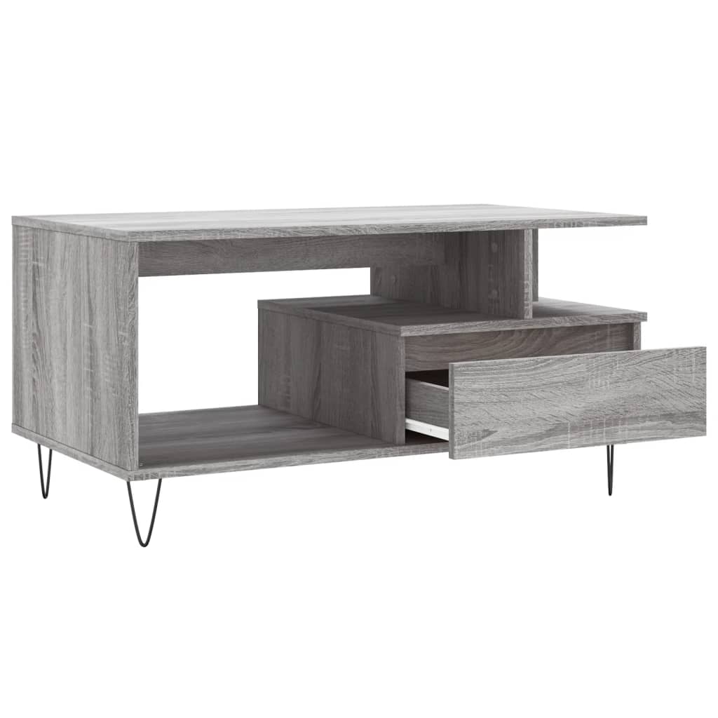 Salongbord Sofabord Sonoma Grå 90x49x45 cm