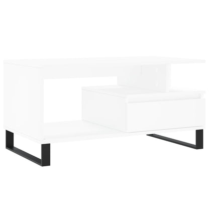 Salongbord Sofabord Hvit 90x49x45 cm