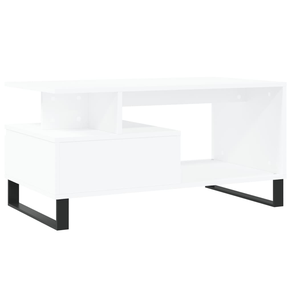 Salongbord Sofabord Hvit 90x49x45 cm