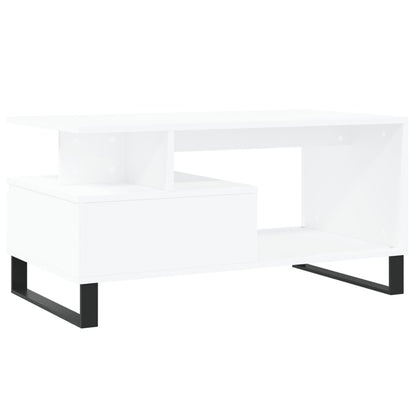 Salongbord Sofabord Hvit 90x49x45 cm