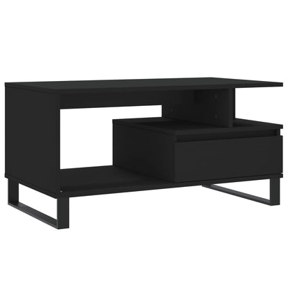 Salongbord Sofabord Svart 90x49x45 cm