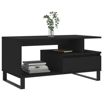 Salongbord Sofabord Svart 90x49x45 cm